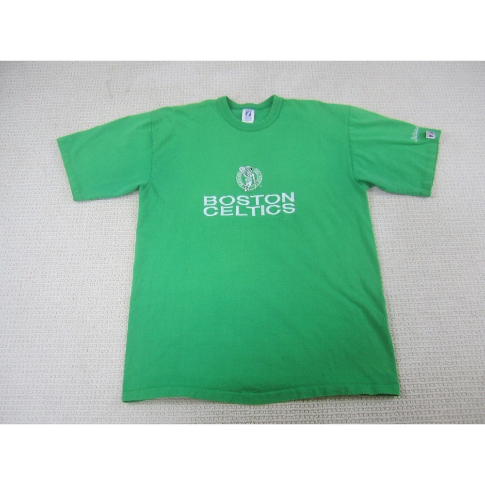Boston Celtics Shirt Mens XL Green Logo 7 Made In USA Green Single‎ Stitch NBA